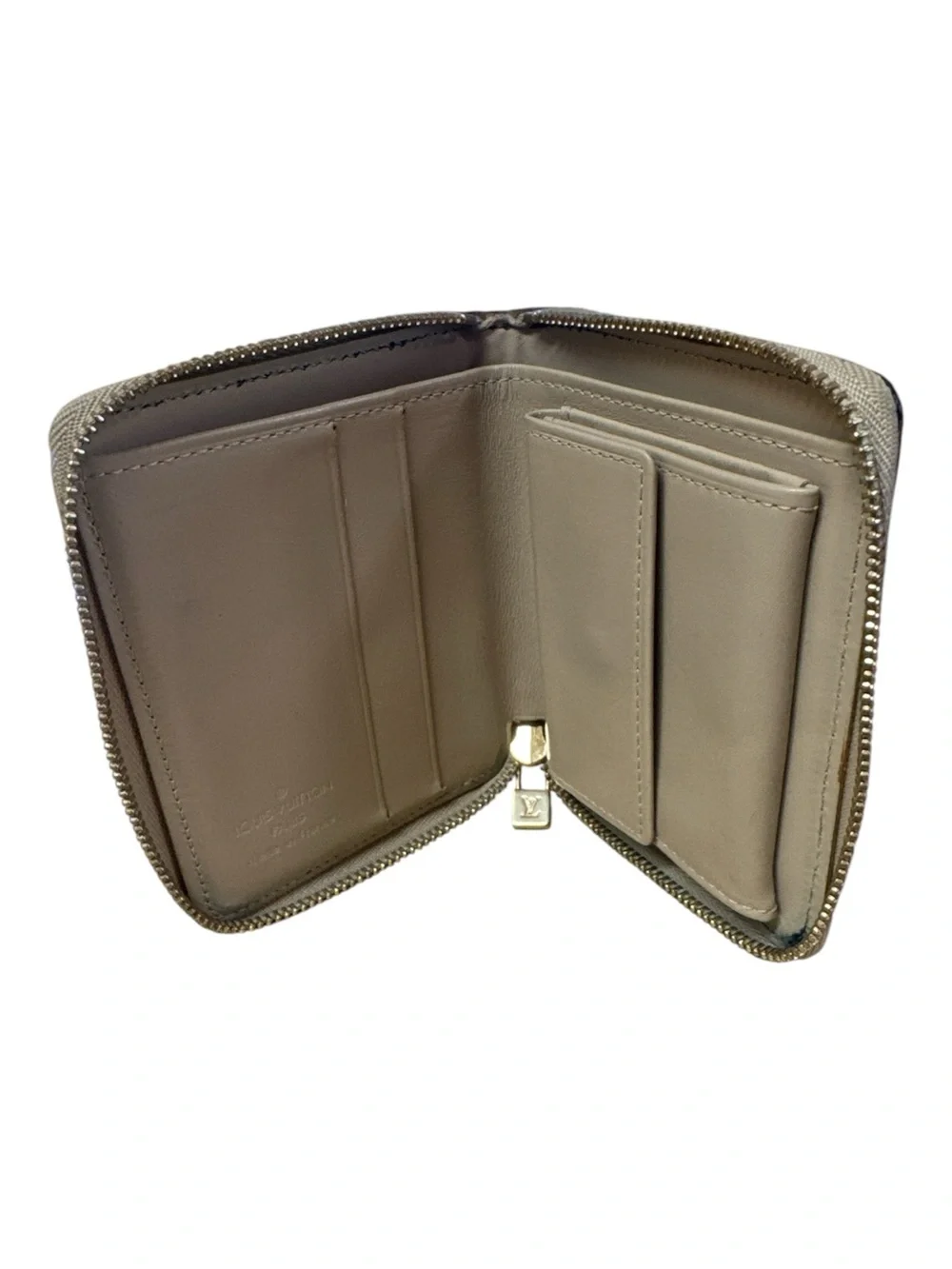 Louis Vuitton Black Patent Vernis Monogram Mini Zip Wallet with LV Storage Box